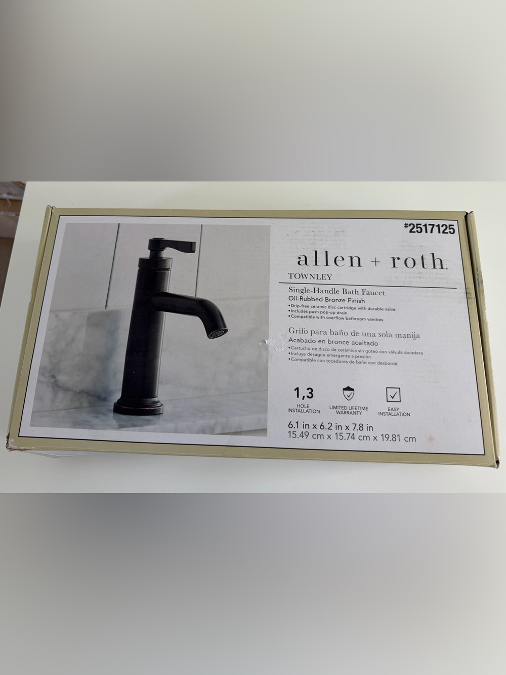 New Allen + Roth Townley Single-Handle Bath Faucet in Oil-Rubbed Bronze